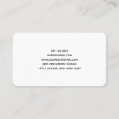  blauwe en gele vogel op een foto van de Tak Visitekaartje (Achterkant)