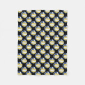 Blauwe en gele volleybalpatronen fleece deken (Voorkant)