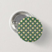 Blauwe en gele volleybalpatronen ronde button 3,2 cm (Voorkant /achterkant)