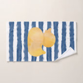 Blauwe en gele Waterverf Bad Handdoek (Handdoek)