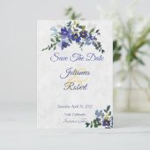 Blauwe en gele waterverf kaart (Staand voorkant)