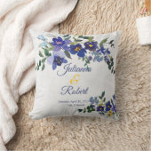 Blauwe en gele waterverf kussen (Deken)