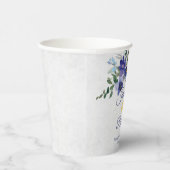 Blauwe en gele waterverf papieren bekers (Rechts)