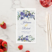 Blauwe en gele waterverf servet (Insitu)