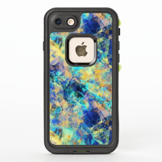 Blauwe en gele weefselmontage (Achterkant)