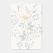 Blauwe en gele wilde bloemen post-it® notes (Voorkant)