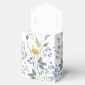 Blauwe en gele wildflower Favor Box Bedankdoosjes (Geopend)