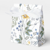 Blauwe en gele wildflower Favor Box Bedankdoosjes (Voorkant Zijde)