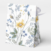 Blauwe en gele wildflower Favor Box Bedankdoosjes (Achterkant)