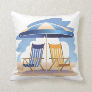 Blauwe en gele winkelketens en eendraads kussen