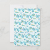 Blauwe en gele Zee RSVP Kaartje (Achterkant)