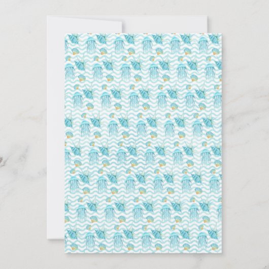 Blauwe en gele Zee zwembroek Kaart (Achterkant)