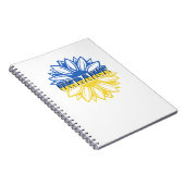 Blauwe en gele zonnebloem. Oekraïens Notitieboek (Rechterzijde)