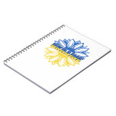 Blauwe en gele zonnebloem. Oekraïens Notitieboek (Linkerzijde)