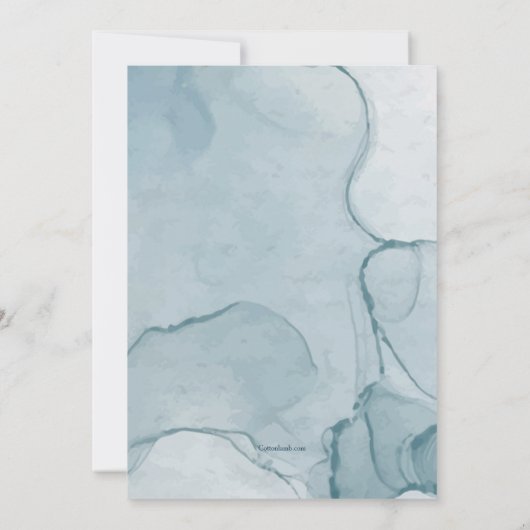 Blauwe en goudbevestigingen kaart (Achterkant)