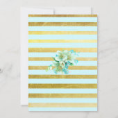 Blauwe en goudbloederige bruiloft kaart (Achterkant)