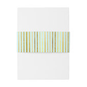 Blauwe en goudbloem met band uitnodigingen wikkel (Achterkant Voorbeeld)