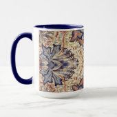Blauwe en goudbloemen mok (Links)