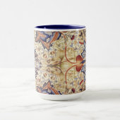 Blauwe en goudbloemen mok (Midden)