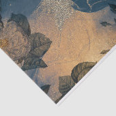 Blauwe en goudbloemen, tissuepapier (Detail)