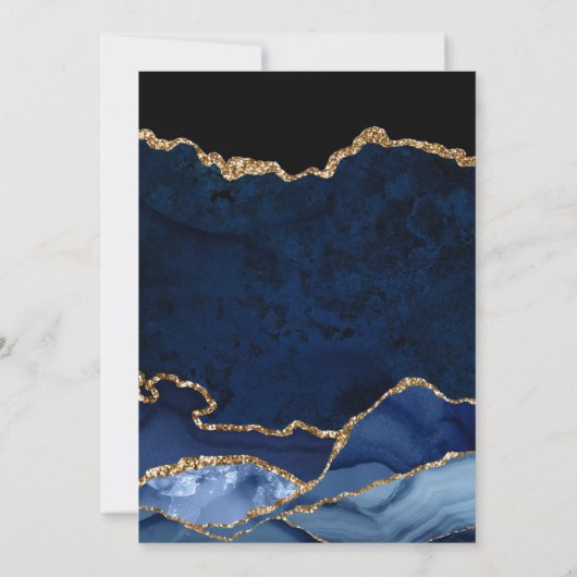 Blauwe en goudbruine bruine bruine bruine bruinvis bedankkaart (Achterkant)