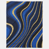 Blauwe en gouddeken fleece deken (Voorkant)