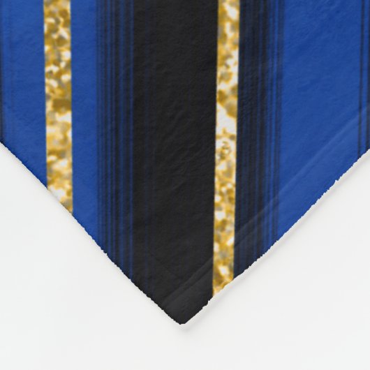 Blauwe en gouddeken fleece deken (Hoek)