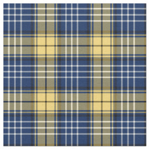 Blauwe en gouden aangepaste coyle-reeks - Tartan Stof