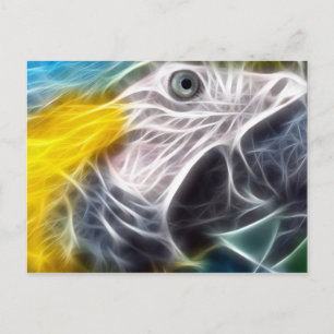 Blauwe en Gouden Ara Briefkaart