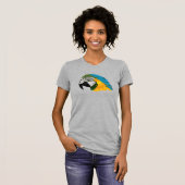 Blauwe en gouden ara  t-shirt (Voorkant volledig)