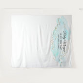 Blauwe en gouden Baby shower achtergrondfoto - Pro Wandkleed (Voorkant (horizontaal))