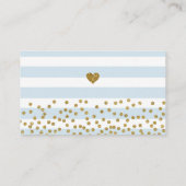 Blauwe en gouden baby's luidere kaartjes voor rota informatiekaartje (Achterkant)