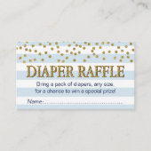 Blauwe en gouden baby's luidere kaartjes voor rota informatiekaartje (Voorkant)