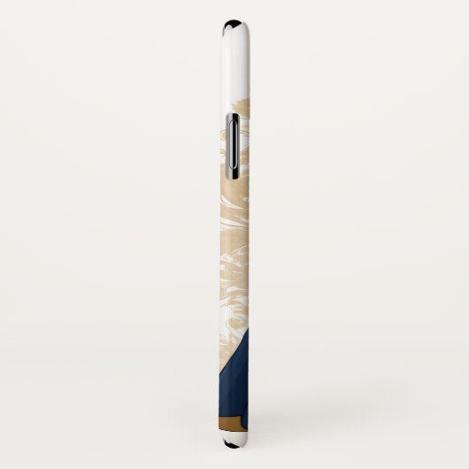 Blauwe en gouden balzaal jurk Case-Mate iPhone case (Achterkant / rechts)