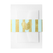 Blauwe en gouden band uitnodigingen wikkel (Voorkant Voorbeeld)