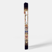 Blauwe En Gouden Bloemen Case-Mate iPhone Case (Achterkant / Links)