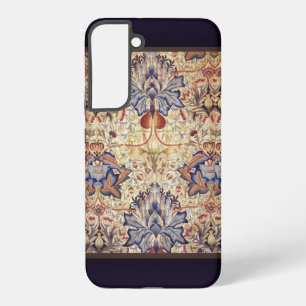 Blauwe En Gouden Bloemen Samsung Galaxy Hoesje