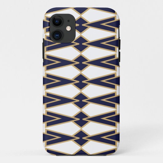 Blauwe en gouden Bowties Case-Mate iPhone Case (Achterkant)