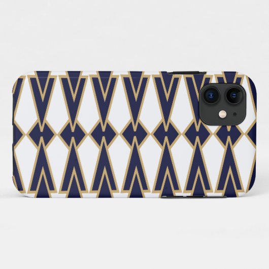 Blauwe en gouden Bowties Case-Mate iPhone Case (Achterkant (horizontaal))