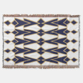 Blauwe en gouden Bowties Deken (Voorkant)