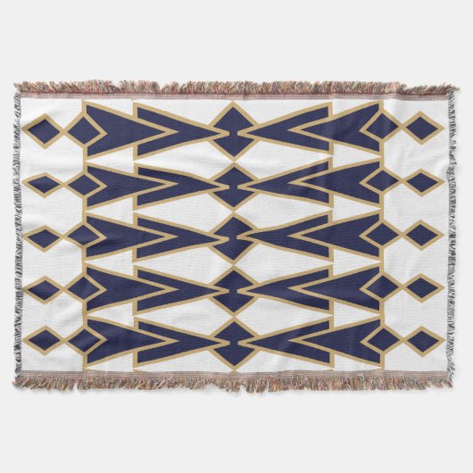 Blauwe en gouden Bowties Deken (Voorkant)