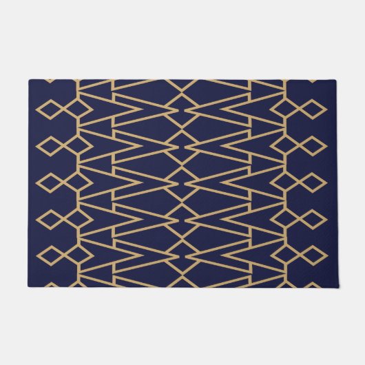 Blauwe en gouden Bowties Deurmat (Voorkant)