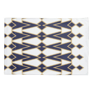 Blauwe en gouden Bowties Kussensloop