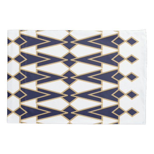 Blauwe en gouden Bowties Kussensloop (Achterkant)