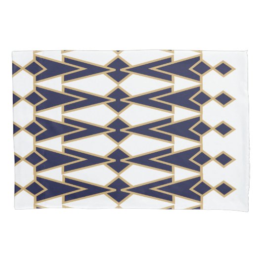 Blauwe en gouden Bowties Kussensloop (Voorkant)