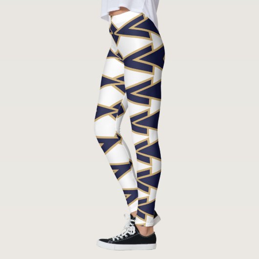 Blauwe en gouden Bowties Leggings (Links)