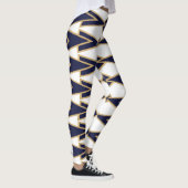 Blauwe en gouden Bowties Leggings (Rechts)