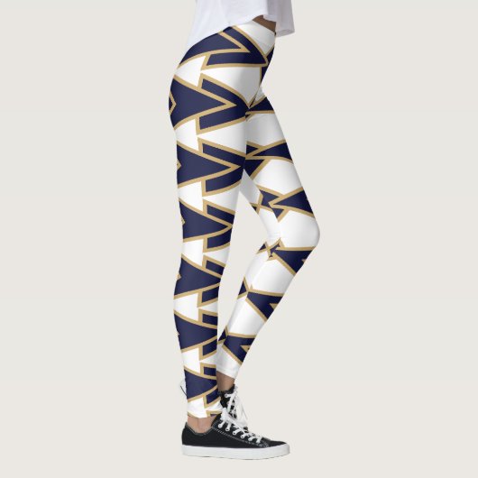Blauwe en gouden Bowties Leggings (Rechts)