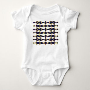 Blauwe en gouden Bowties Romper