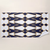 Blauwe en gouden Bowties Strandlaken (Voorkant)